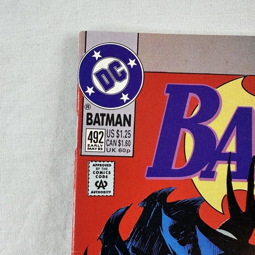 Batman #492 - Knightfall #1 Begins, Bane Appearance First In Series Vintage 1993 - Picture 3 of 8